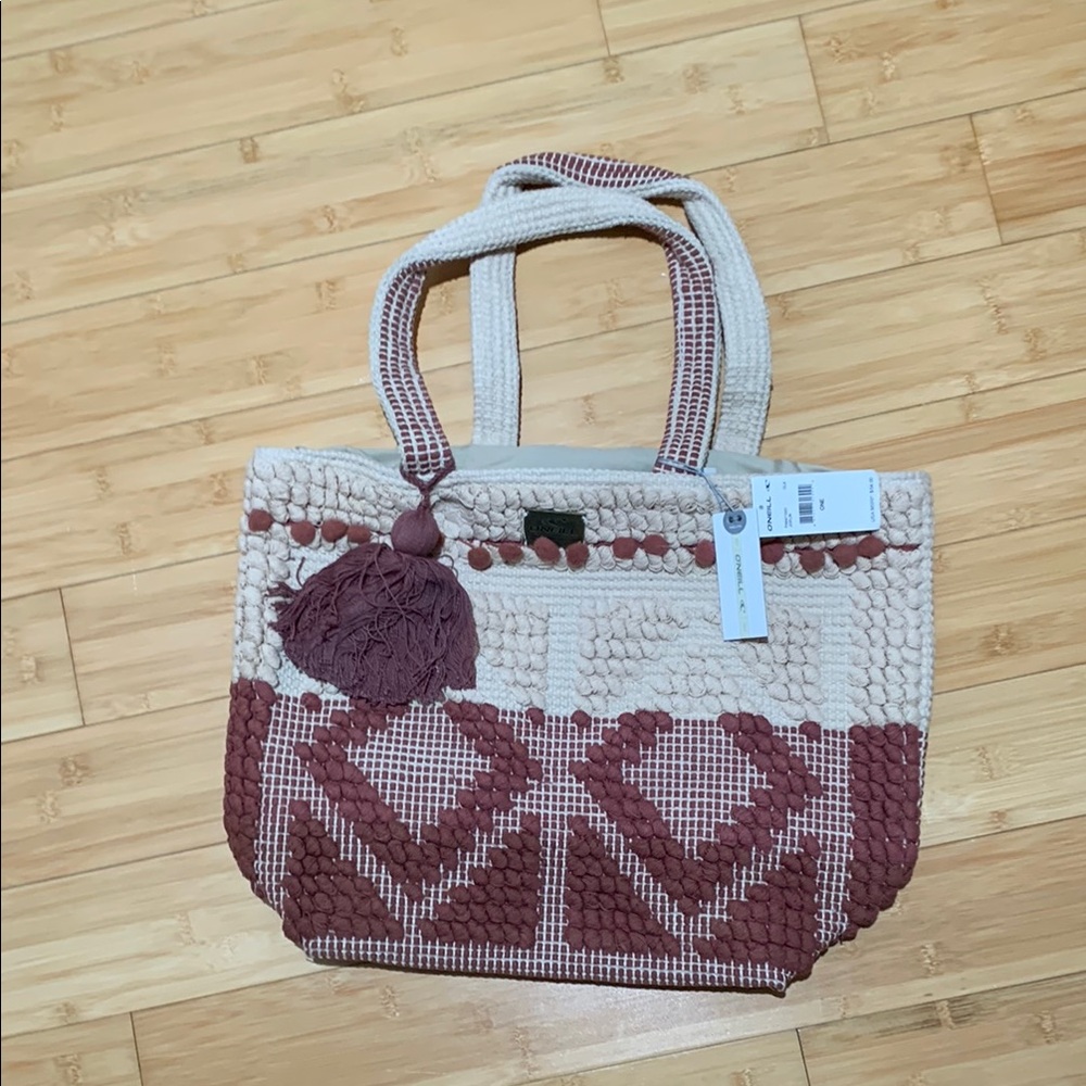 O'Neill Cream and Mauve Tote Bag
